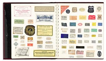 (BOOK LABELS.) Collection of approximately 250 printers, stationers, booksellers, bookbinders, and library tickets.